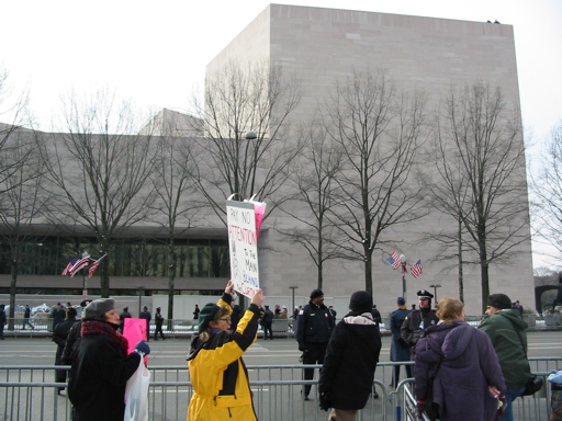 Walking to the Anti-War Rally Site