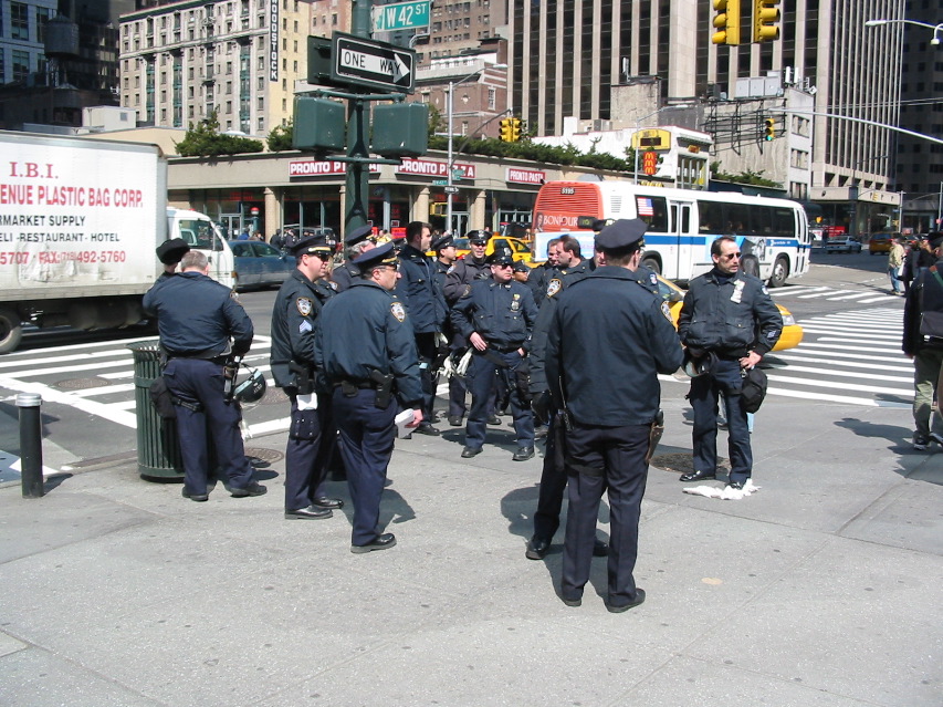 A gathering of police