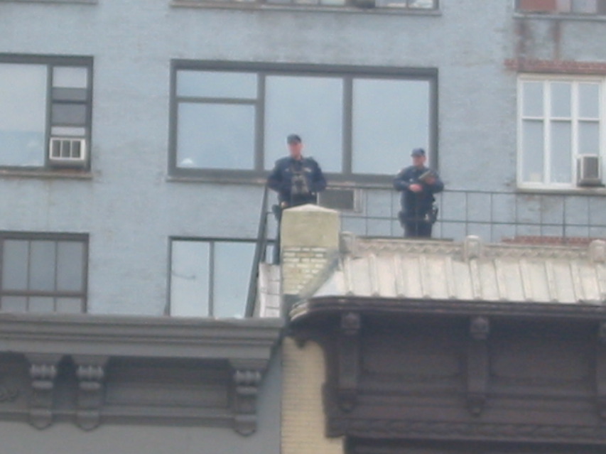 Cops on rooftop