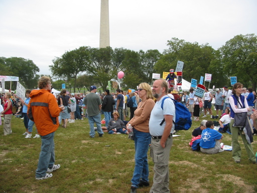 People gather for the rally