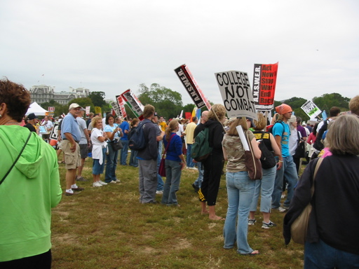 People gather for the rally