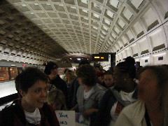 We arrive at the Smithsonian Metro Station